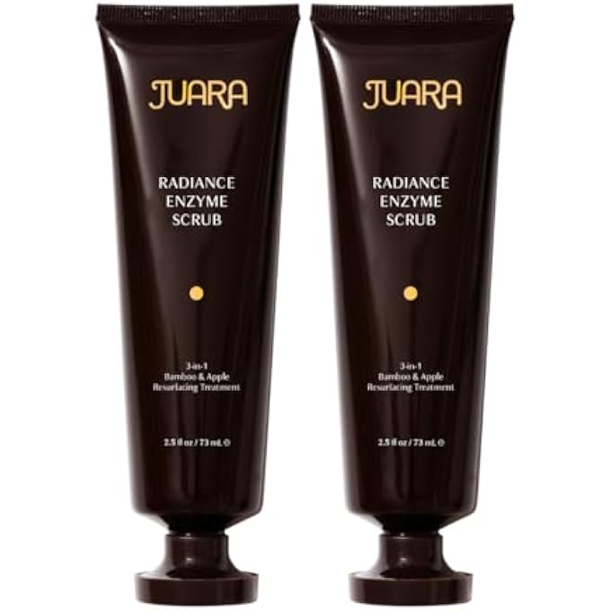 Juara RADIANCE ENZYME SCRUB - FACIAL ENZYME SCRUB - PHYSICAL EXFOLIANT ENZYME FACIAL SCRUB FOR ALL SKIN TYPES - ENZYME EXFOLIANT FOR FACE - DERMATOLOGIST TESTED (2 PACK AND SAMPLE BUNDLE) - Image 1